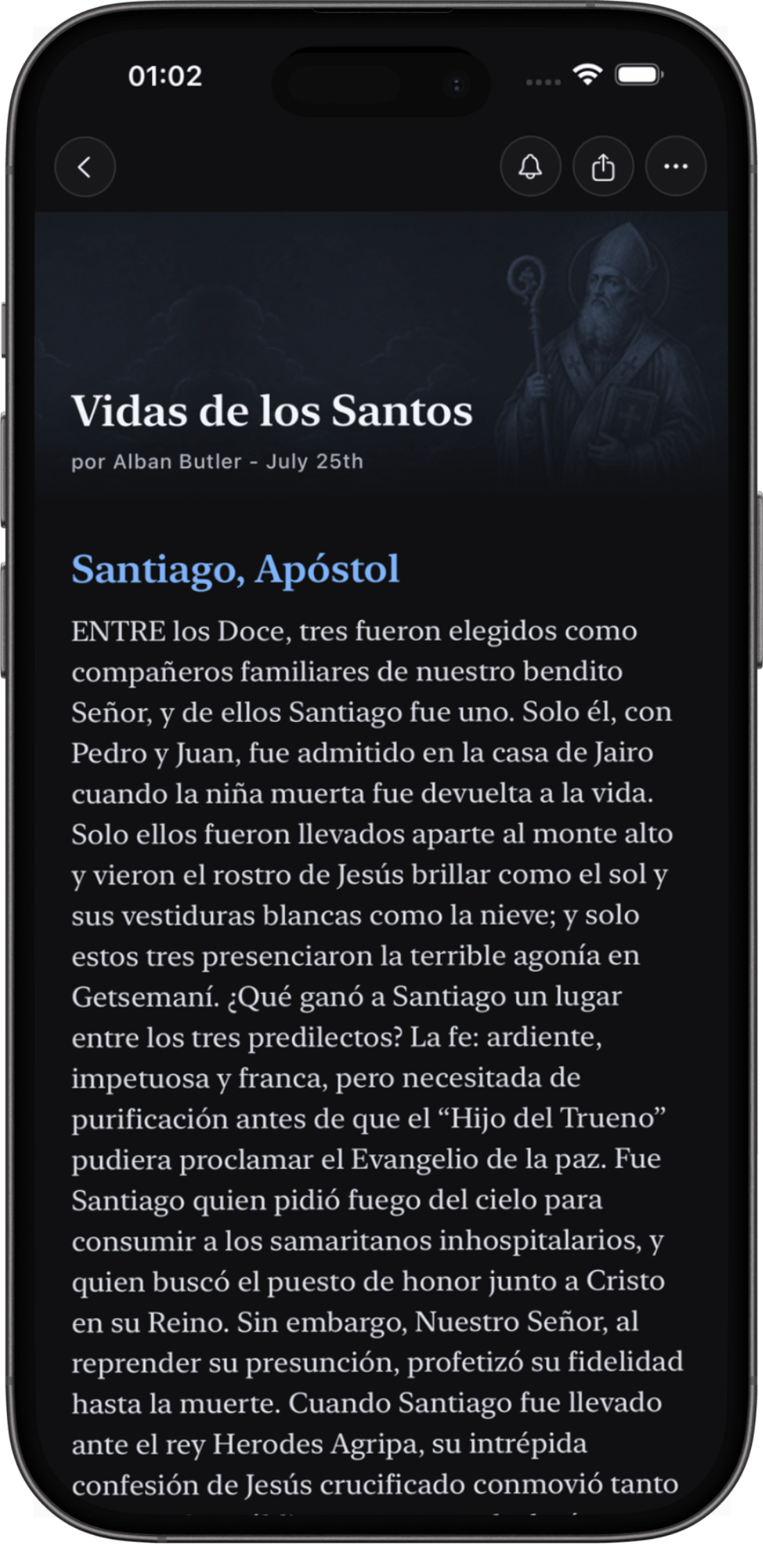 Lector de Vidas de los Santos de Ambo